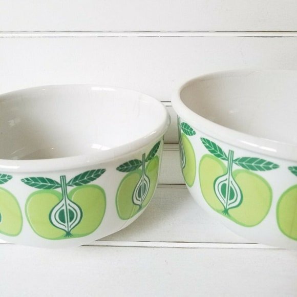 Large Size ARABIA FINLAND Green Apple Pomona - Picture 6 of 7